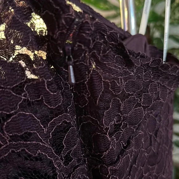 David’s Bridal body lace plum dress size 4 - Picture 7 of 16